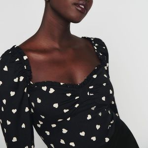 Reformation Crop Heart Meriah Top